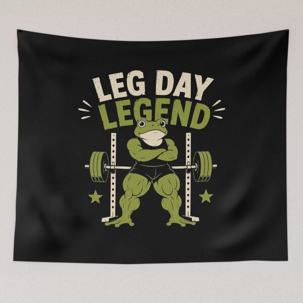 Item preview, Leg Day Legend Gym Frog Funny Workout Fitness Design designed and sold by AMICO77.