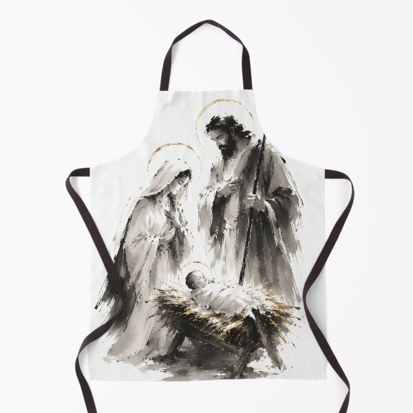 Item preview, Holy Nativity Ink Wash Christian Art designed and sold by Phos Creatives.