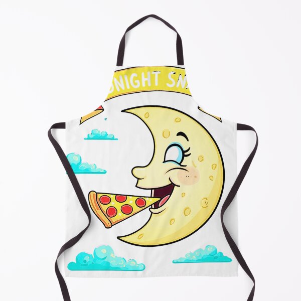 Item preview, Midnight Snack Champion – Cartoon Moon Eating Pizza Funny T-Shirt Design designed and sold by MerchWSzpilkach.