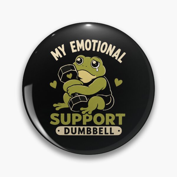 Item preview, My Emotional Support Dumbbell Funny Gym Frog Workout Design designed and sold by AMICO77.