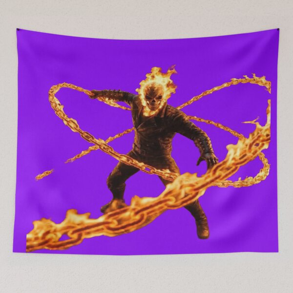 Item preview, Supernatural Avenger in Flames - Flaming Skull and Infernal Chain (Ghost Rider Style) designed and sold by RAYBIL.