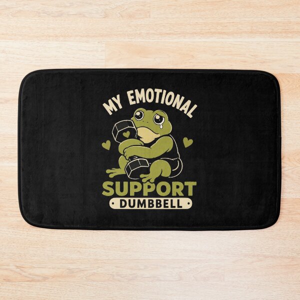 Item preview, My Emotional Support Dumbbell Funny Gym Frog Workout Design designed and sold by AMICO77.