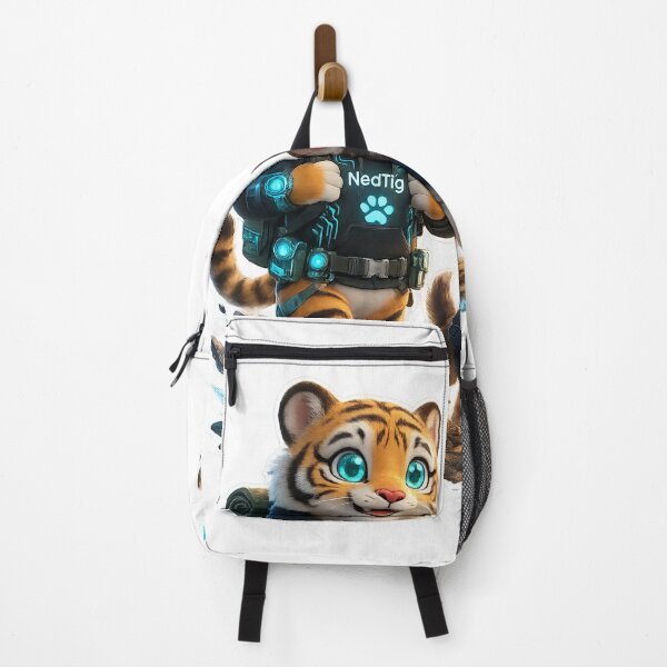 Item preview, Cute tiger and wolf adventure- Tech Pro AI art work NeoTigLuna designed and sold by NeoTigLuna.