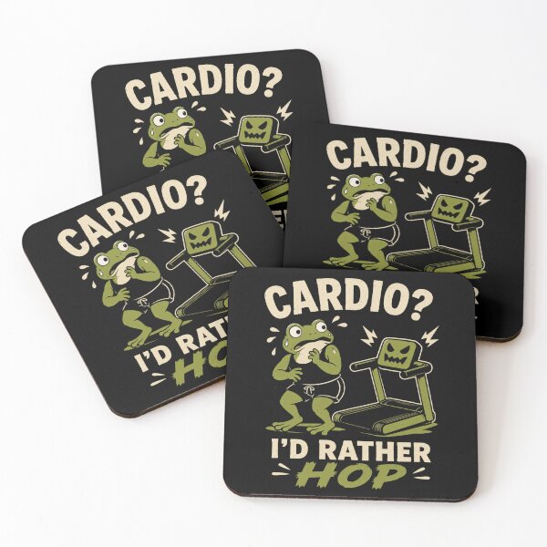 Item preview, Cardio I'd Rather Hop Funny Gym Frog Workout Design designed and sold by AMICO77.