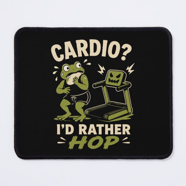 Item preview, Cardio I'd Rather Hop Funny Gym Frog Workout Design designed and sold by AMICO77.