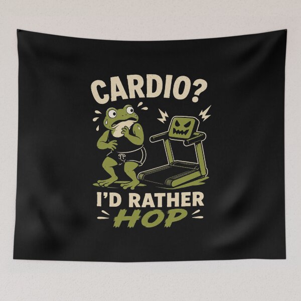 Item preview, Cardio I'd Rather Hop Funny Gym Frog Workout Design designed and sold by AMICO77.