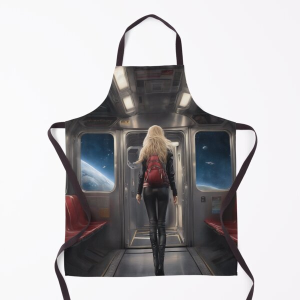Item preview, Cosmic Train Commuter Cyberpunk Blonde Woman Space Painting designed and sold by UmSkelig834.