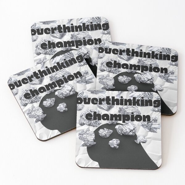 Item preview, Overthinking Champion Funny Aesthetic Graphic Design designed and sold by AhmadAnnaPrints.