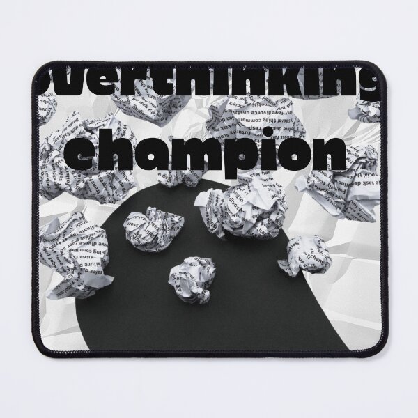 Item preview, Overthinking Champion Funny Aesthetic Graphic Design designed and sold by AhmadAnnaPrints.