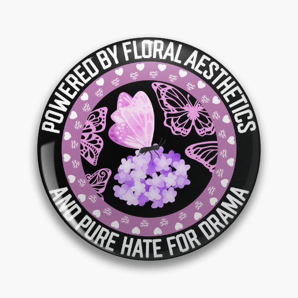 Item preview, Powered By Floral Aesthetics And Pure Hate For Drama - Funny Sassy Butterfly designed and sold by the-Z3nith.