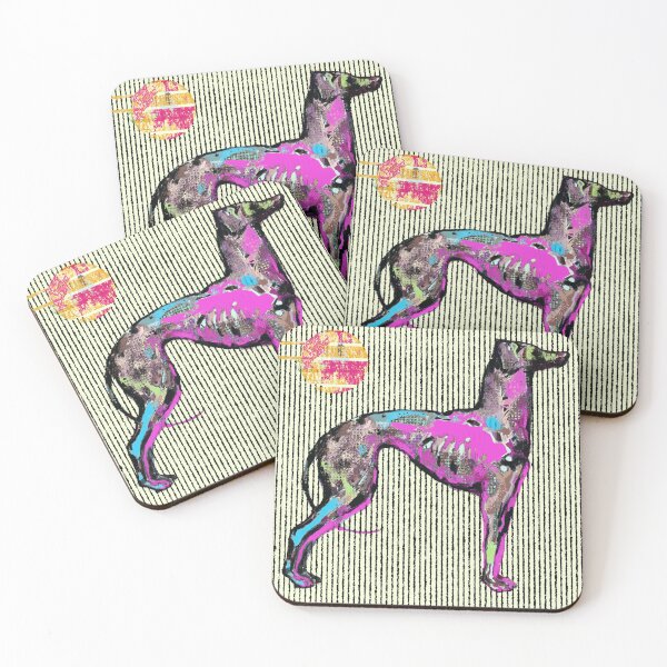 Item preview, Vibrant Neon Glitch Sighthound Dog designed and sold by MikZviagin.