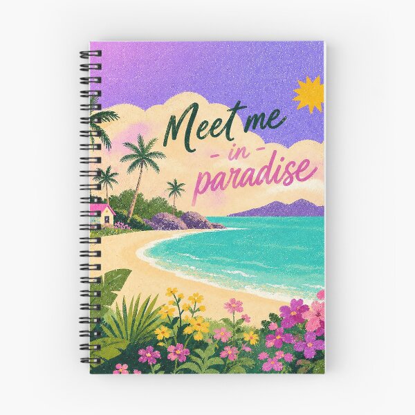 Item preview, Meet Me in Paradise Tropical Beach Vintage Poster designed and sold by Islabonita..
