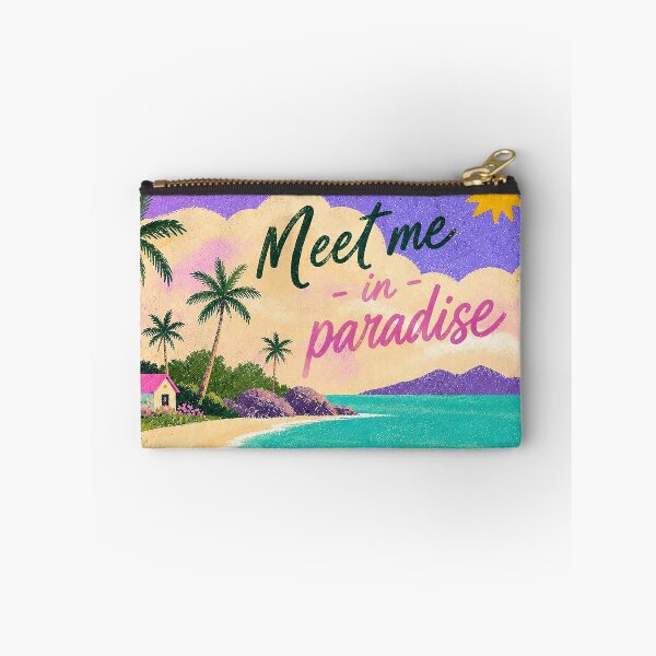 Item preview, Meet Me in Paradise Tropical Beach Vintage Poster designed and sold by Islabonita..