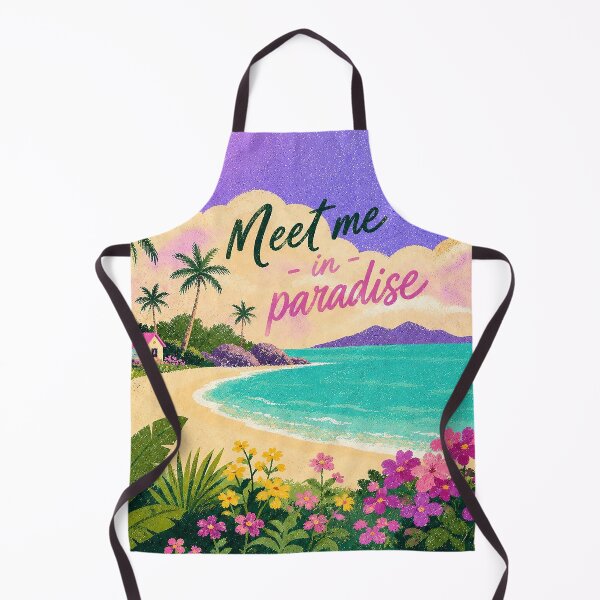 Item preview, Meet Me in Paradise Tropical Beach Vintage Poster designed and sold by Islabonita..
