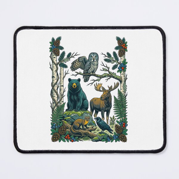 Item preview, Magical Woodland Animals Bear Moose Owl Forest designed and sold by TeeARTHY.