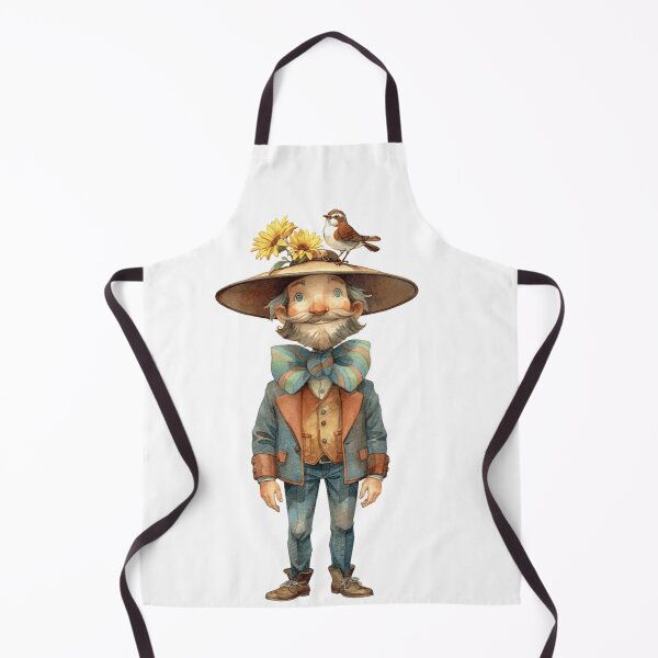 Item preview, Bearded man with hat, sunflowers and little bird designed and sold by norachiang.