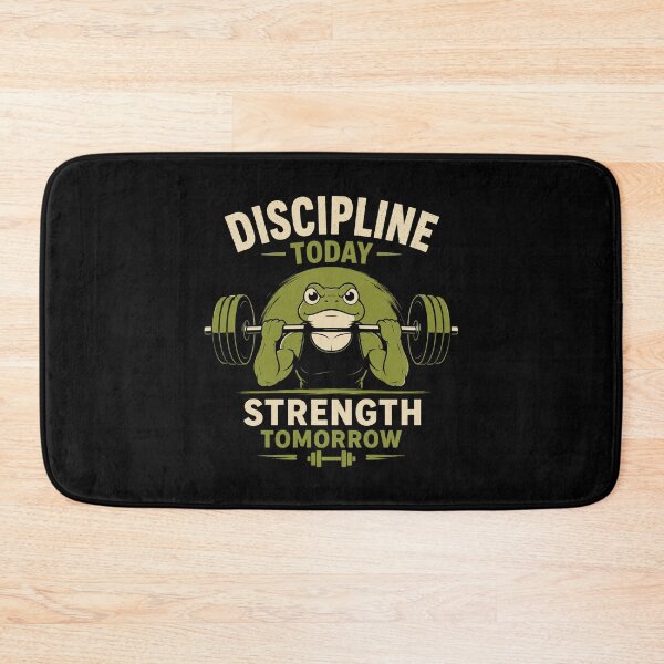 Item preview, Discipline Today Strength Tomorrow Motivational Gym Frog Design designed and sold by AMICO77.