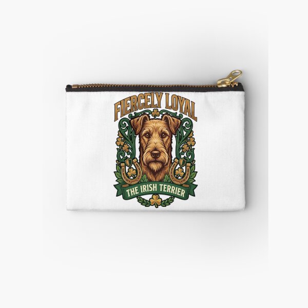 Item preview, Fiercely Loyal Irish Terrier Clover Horseshoe designed and sold by TeeARTHY.