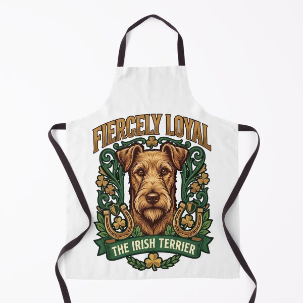 Item preview, Fiercely Loyal Irish Terrier Clover Horseshoe designed and sold by TeeARTHY.