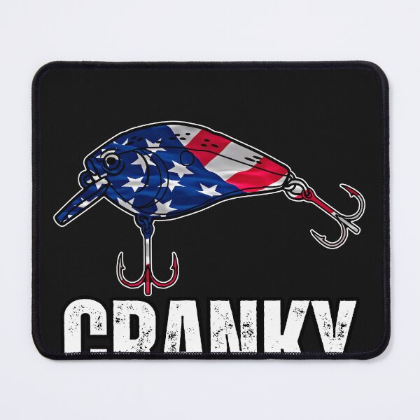 Item preview, Cranky USA Flag Funny Crankbait Fishing Lure Dad Birthday designed and sold by erozzz.