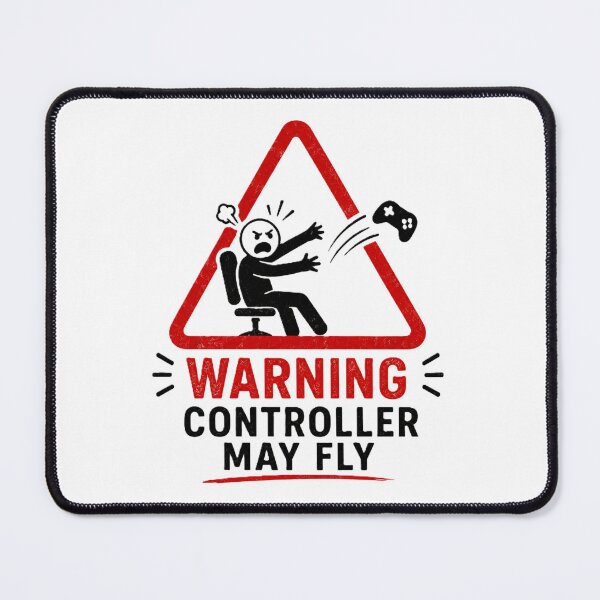 Item preview, Warning Controller May Fly - Funny Gamer Rage Quit Design designed and sold by House of Rein.
