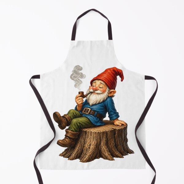 Item preview, Taking a Break – Relaxing Garden Gnome with Pipe designed and sold by Alpine-Ink.