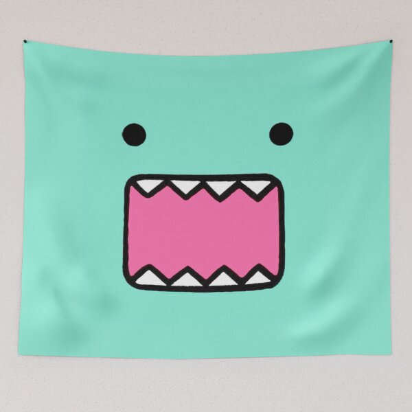 Item preview, Domo turquoise kawaii sticker / print designed and sold by lineofEvermore.