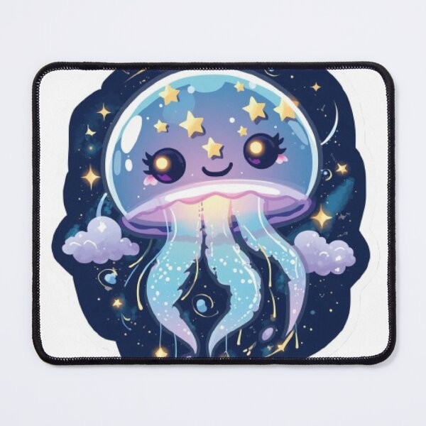 Item preview, Cute Glowing Jellyfish Kawaii Sticker | Dreamy Cosmic Ocean Art designed and sold by Stylestickers55.