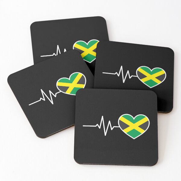 Item preview, Jamaica Heartbeat Love | Jamaican Jamaica Flag designed and sold by JFFStore.