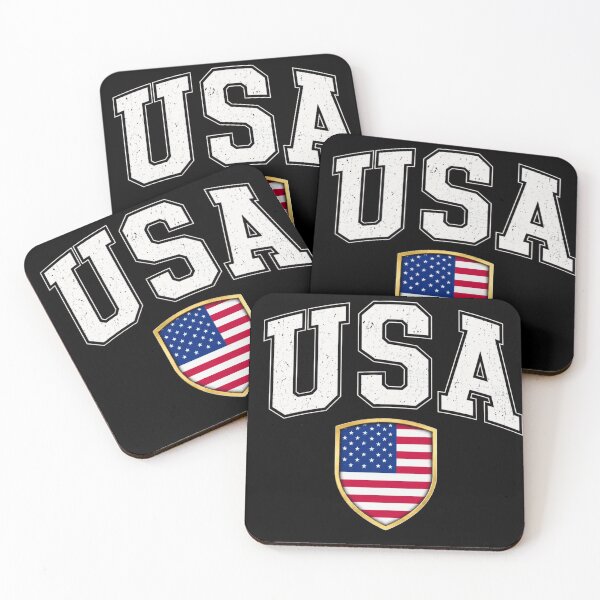 Item preview, USA Flag Vintage Shield National Pride American Soccer Supporter designed and sold by bilal sibgui.