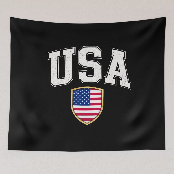 Item preview, USA Flag Vintage Shield National Pride American Soccer Supporter designed and sold by bilal sibgui.