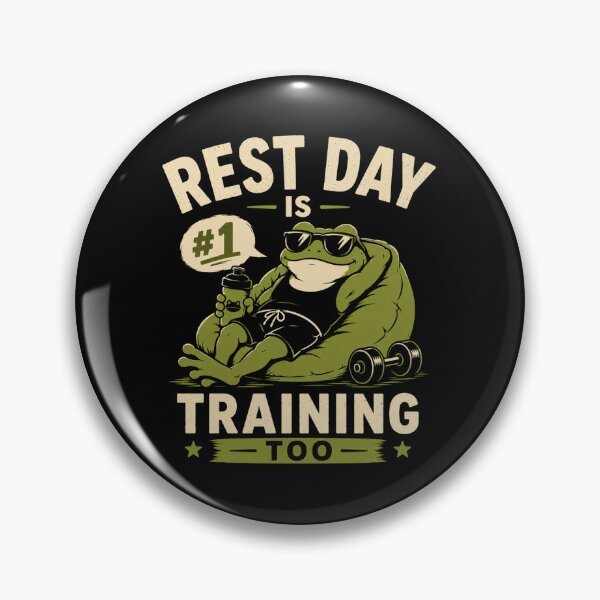 Item preview, Rest Day Is Training Too Funny Gym Frog Fitness Design designed and sold by AMICO77.