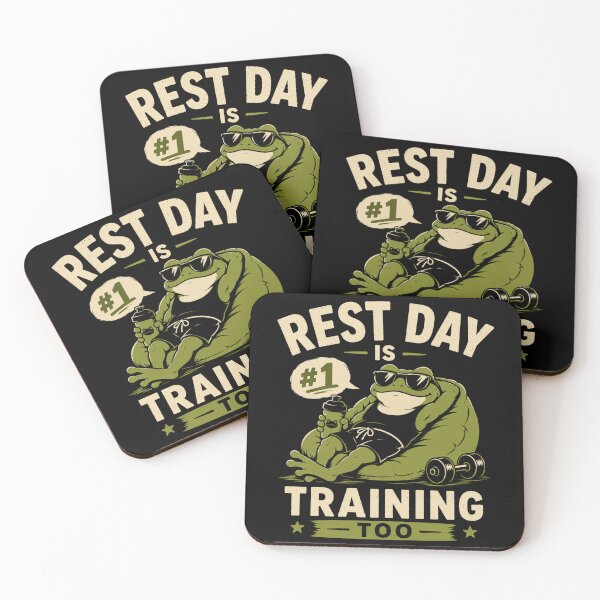 Item preview, Rest Day Is Training Too Funny Gym Frog Fitness Design designed and sold by AMICO77.