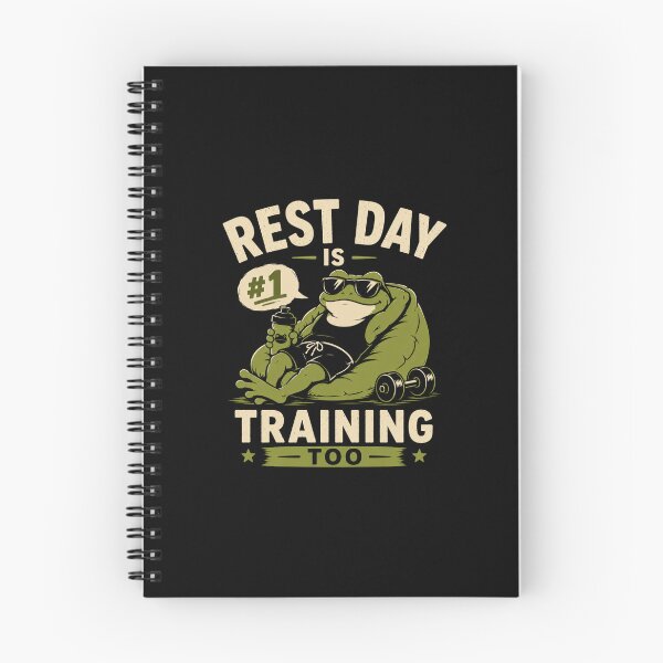 Item preview, Rest Day Is Training Too Funny Gym Frog Fitness Design designed and sold by AMICO77.