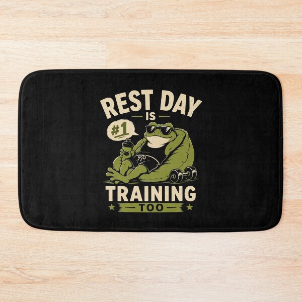 Item preview, Rest Day Is Training Too Funny Gym Frog Fitness Design designed and sold by AMICO77.
