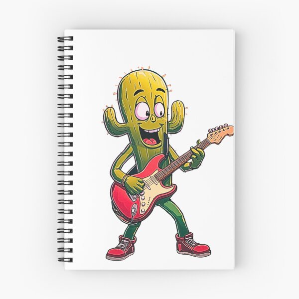 Item preview, Prickly Rock Star – Cartoon Cactus Playing Electric Guitar Funny T-Shirt Design designed and sold by MerchWSzpilkach.
