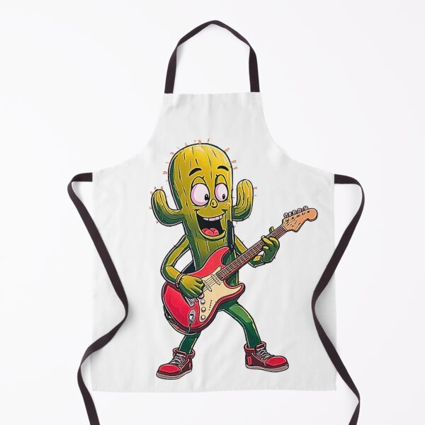 Item preview, Prickly Rock Star – Cartoon Cactus Playing Electric Guitar Funny T-Shirt Design designed and sold by MerchWSzpilkach.