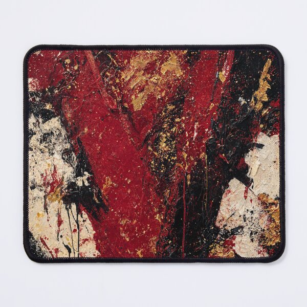 Item preview, Crimson Passion: Abstract Gold and Red Expressionist Art designed and sold by Edge Of The Easel.