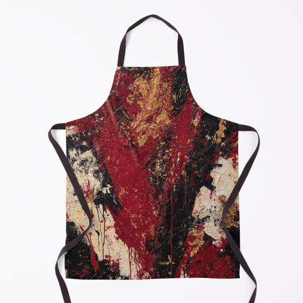 Item preview, Crimson Passion: Abstract Gold and Red Expressionist Art designed and sold by Edge Of The Easel.