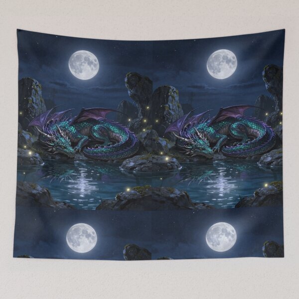 Item preview, Moonlit Dragon Guardian designed and sold by HideawayMtn.