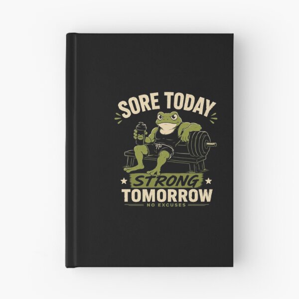 Item preview, Sore Today Strong Tomorrow Gym Frog Fitness Motivation Design designed and sold by AMICO77.