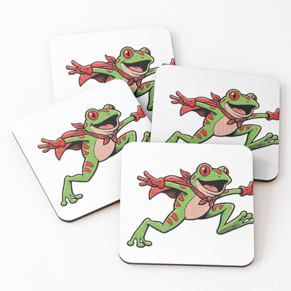 Item preview, Super Frog - Retro Comic Tree Frog Hero designed and sold by OPTTAS.