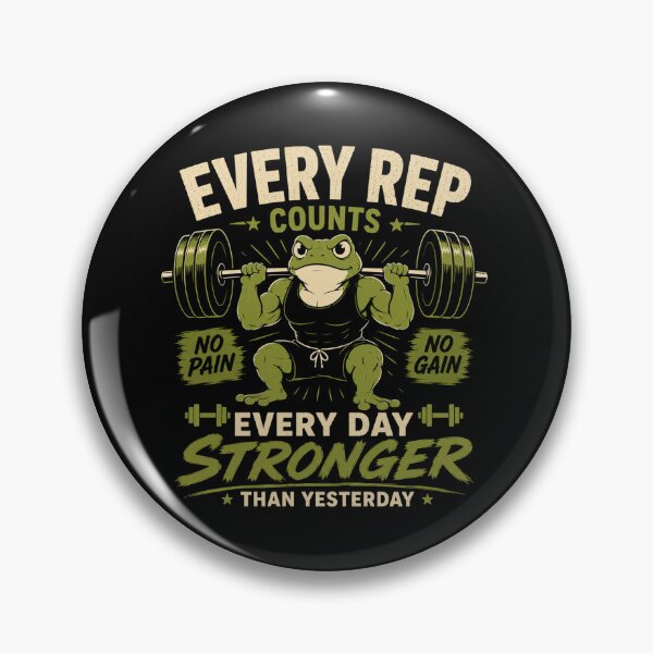 Item preview, Every Rep Counts Stronger Than Yesterday Gym Frog Design designed and sold by AMICO77.