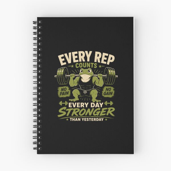 Item preview, Every Rep Counts Stronger Than Yesterday Gym Frog Design designed and sold by AMICO77.