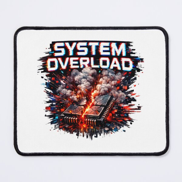 Item preview, System Overload – Glitch Warning Techwear | Digital Error Graphic designed and sold by Lunaraluxy.