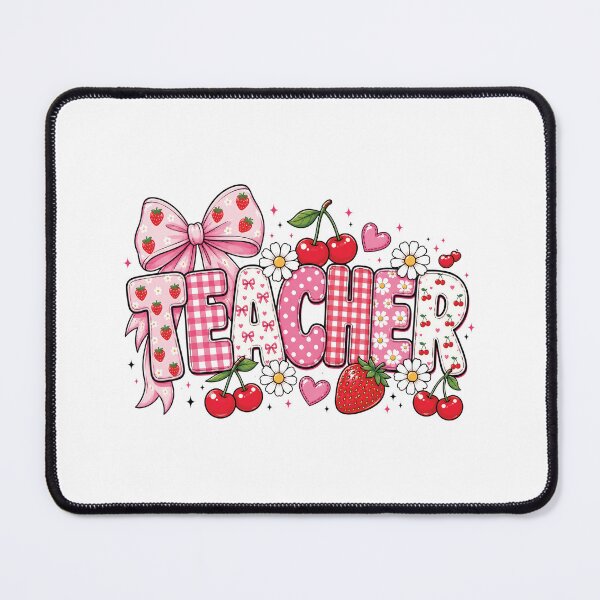 Item preview, Coquette Teacher Strawberry Cherry Bow Pink Aesthetic designed and sold by MAPDDesigns.