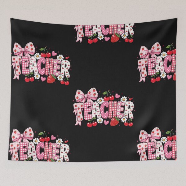 Item preview, Coquette Teacher Strawberry Cherry Bow Pink Aesthetic designed and sold by MAPDDesigns.
