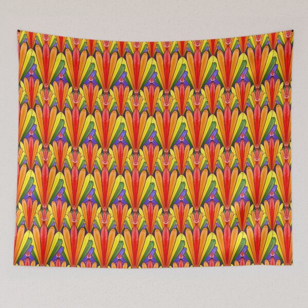 Item preview, Fan rainbow feathers pattern designed and sold by feannaart.