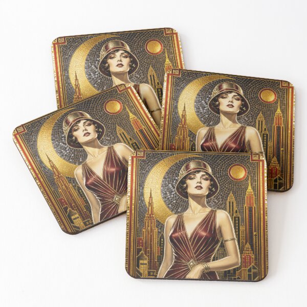 Item preview, Art Deco Elegance Under Moonlight designed and sold by Andy Gambino Art.