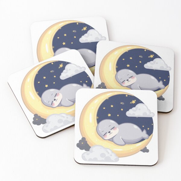 Item preview, Dreamy Sleepy Seal Sticker | Adorable Celestial Seal Art designed and sold by Stylestickers55.